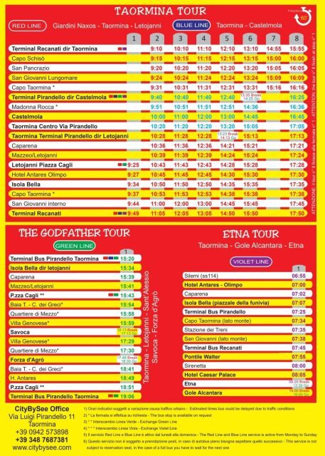 Taormina: Hop-On Hop-Off Green Line Godfather Bus Tour - Tour Features and Benefits