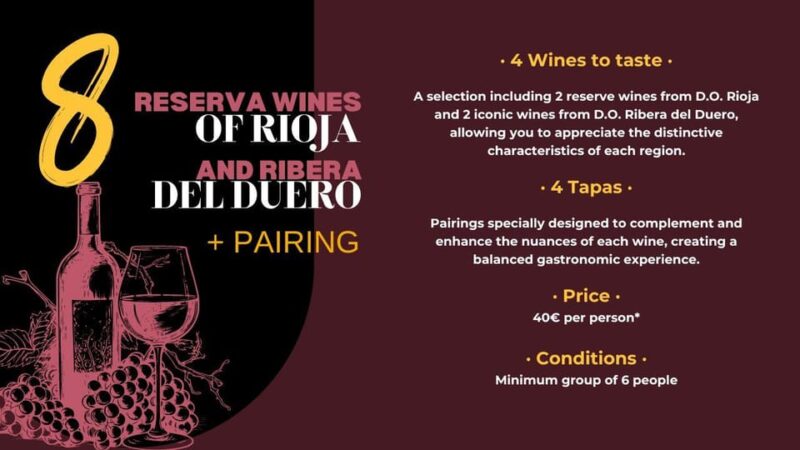 Tasting: Reserve Wines (Rioja and Ribera Del Duero) +Pairing - Tasting the Reserve Wines: Rioja and Ribera Del Duero