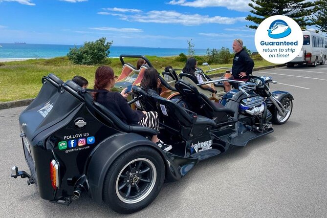 TAURANGA SHORE Excursion: V8 TRIKE - 1.5 Hour City Sites - Meeting and Pickup