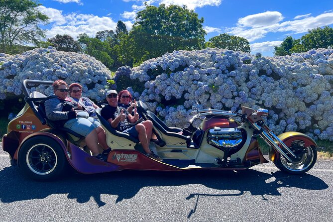 TAURANGA SHORE Excursion: V8 TRIKE - 1.5 Hour City Sites - Included Amenities
