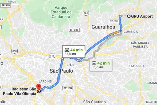 Taxi Transfer Executive GRU Airport X Radisson Sao Paulo Vila Olimpia - Schedule and Availability