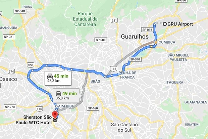 Taxi Transfer Executive GRU Airport X Sheraton Sao Paulo WTC - Reservation Process
