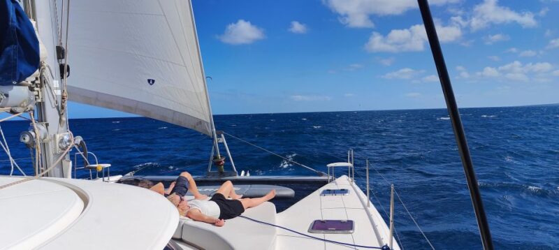 Tenerife: Catamaran Sailing Trip With Snorkeling and Lunch - Onboard Catamaran Amenities