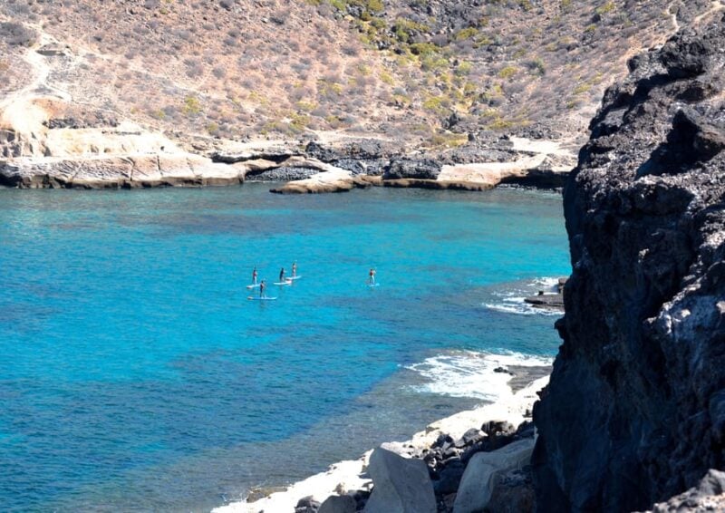 TENERIFE SUR: Paddleboarding Tour and SNORKEL - Opportunity for Snorkeling in Crystal Clear Waters