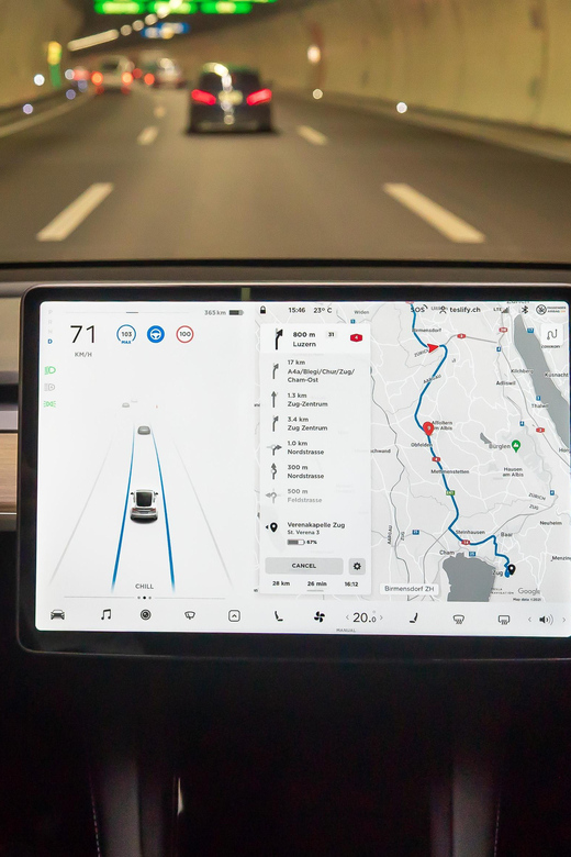 Tesla Transfer From Zurich to Lucerne, Switzerland - Key Points