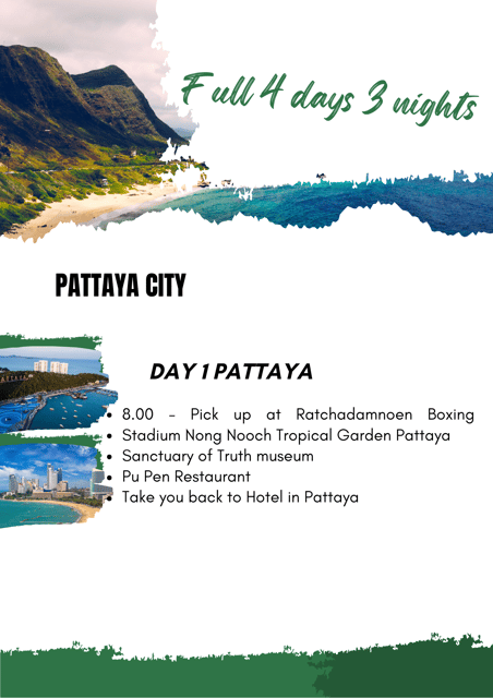 Thailand Travel Trip (5provinces 4days 3nights) - Reservation Details