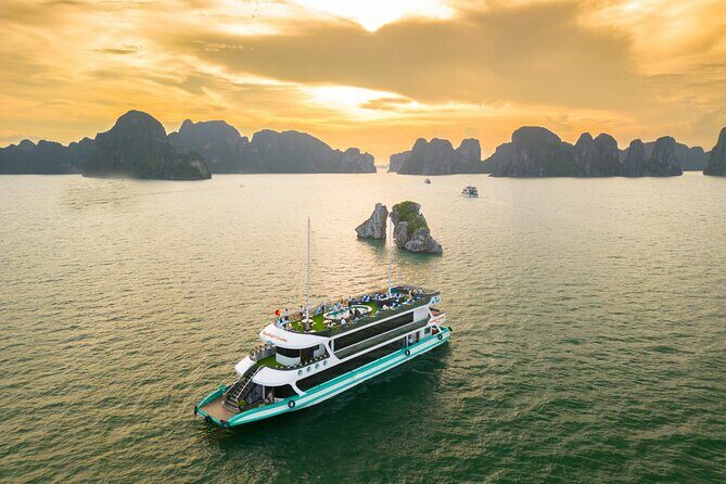 The Best 5 Star Halong Bay Cruise with Buffet,pool, Sunset Party - Halong Bay and Titop Island