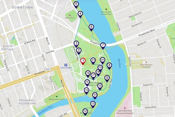 The Forks Historic Site: a Smartphone Audio Tour - Meeting Point and Duration