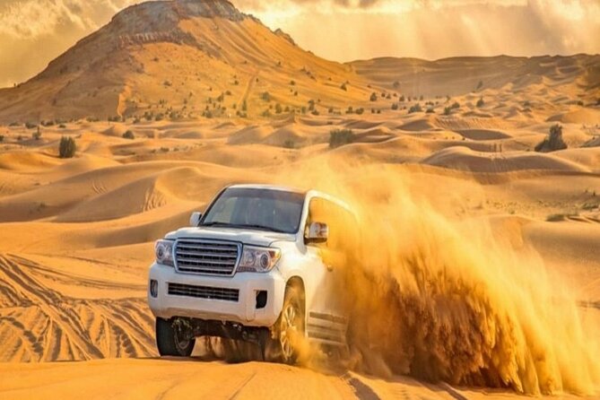 Thrilling Desert Safari Dubai Adventure With Sand Boarding and Barbecue Dinner - Key Points