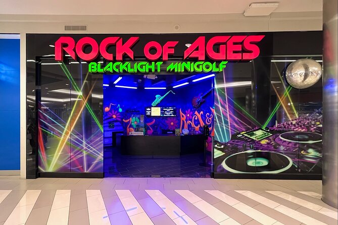 Ticket for the Mall of America Rock of Ages Blacklight Mini Golf - Ticket Pricing and Cancellation
