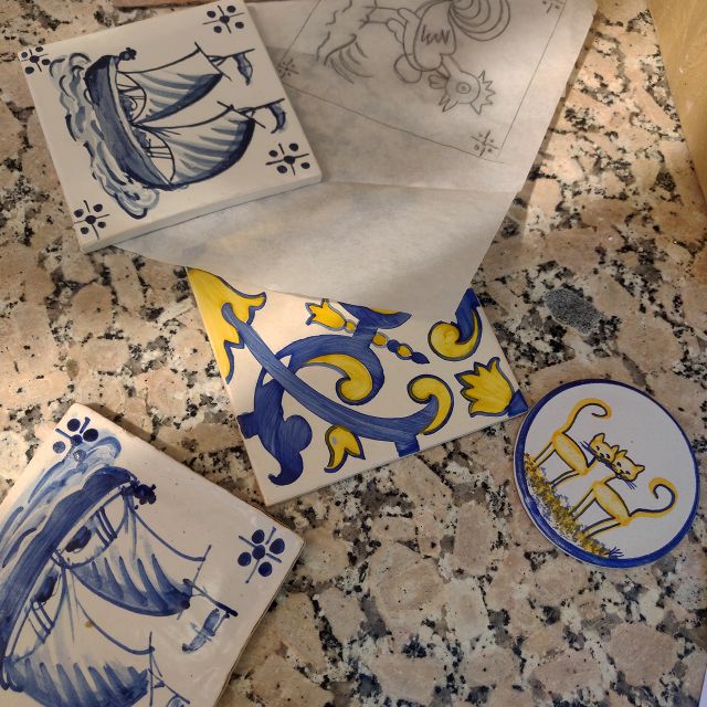 Tile Painting Workshop in the Algarve - Tile Painting Techniques