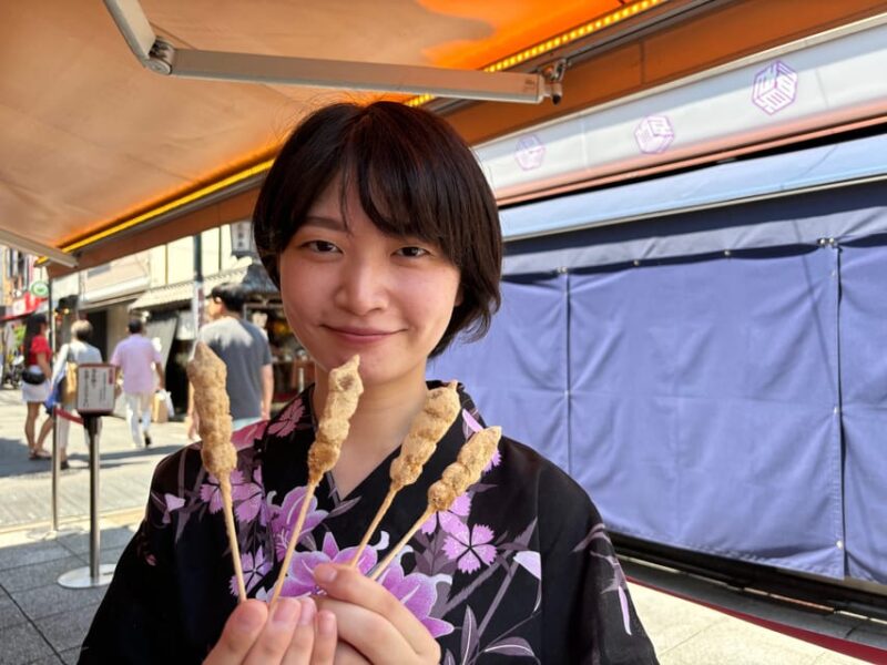 Tokyo: Asakusa Private Tour With Street Food Tasting - Street Food Tasting