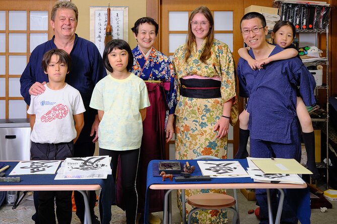 Tokyo Calligraphy Experience Japanese Treats With Green Tea - Key Points