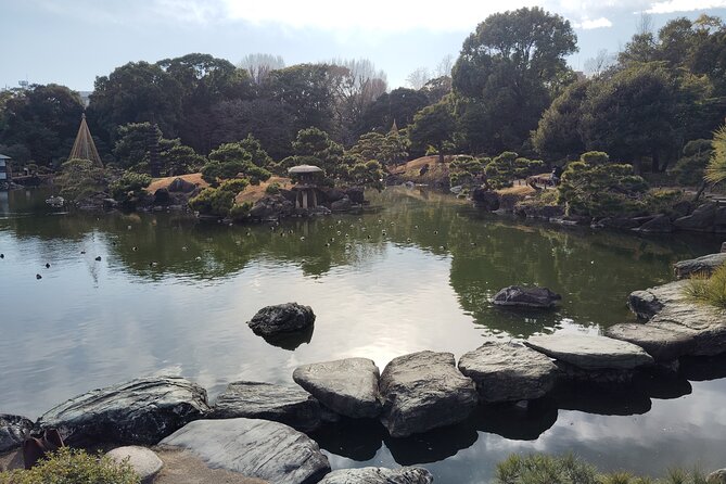 Tokyo Kiyosumi Garden Tour Stonework Pond and Sky Tree Views - Booking Information