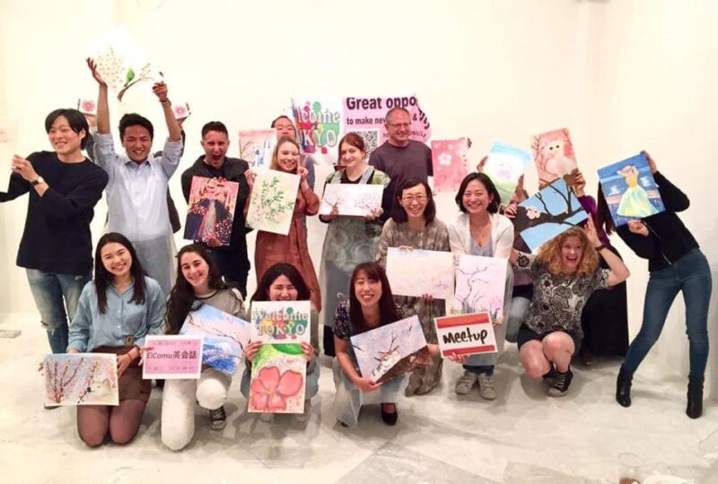 Tokyo: Paint and Wine Japan Scenery and Seasons - Included Materials and Experience
