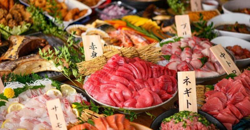 Tokyo Seafood Buffet Restaurant - Iroha, Meal & Tuna Filleting - Variety of Buffet Menu