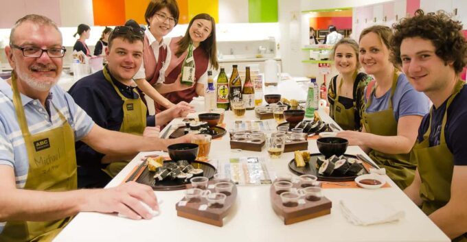 Tokyo: Tsukiji Market Walking Tour & Sushi Cooking Class - Savoring the Prepared Dishes