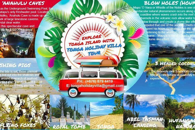 Tonga Holiday V Island Tours - Fixed Prices BEST VALUE - Key Points