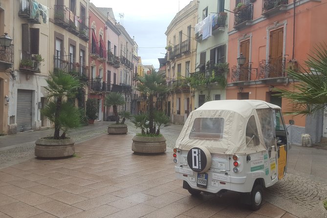 Tour 4 Historic Districts + Poetto Beach + Pink Flamingos + Bonaria Church - Pickup and Transportation