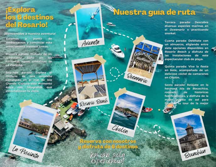 Tour 6 Destinations Rosario Islands - Key Points