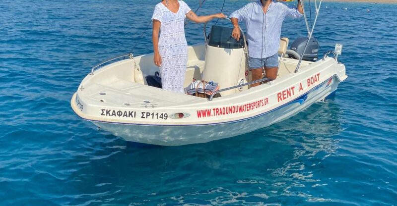 Traganou Beach: Small Boat Rental Without License - Boat Options for Every Skill Level