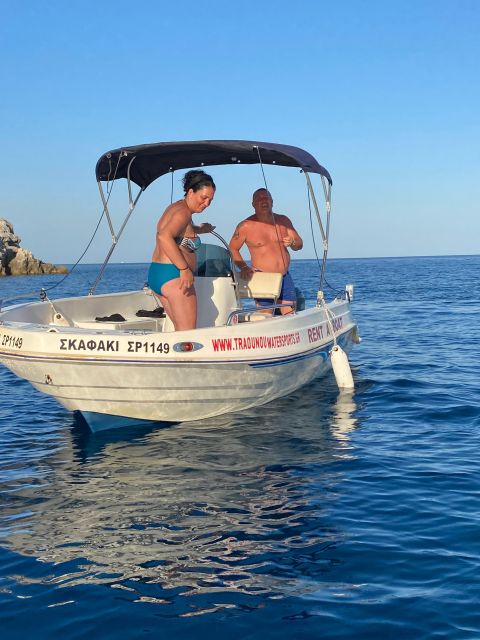 Traganou Beach: Small Boat Rental Without License - Discovering Hidden Coves and Waterways