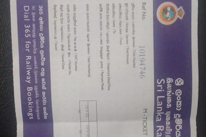 Train From Kandy to Colombo - Accessibility and Inclusivity