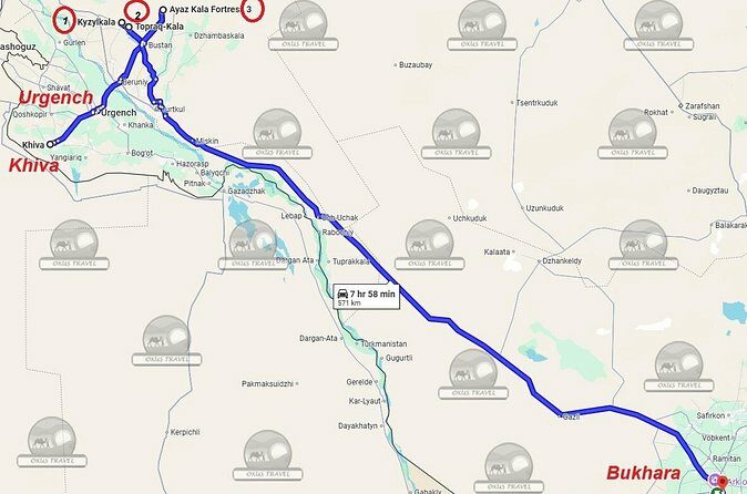 Transfer from Khiva to Bukhara by Fortresses - The Sum Up