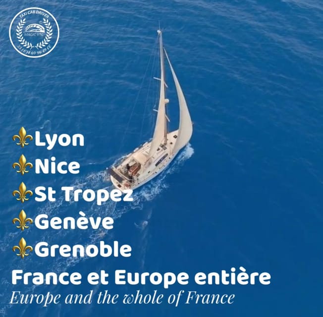 Transfer From Nice to Toulon Taxi VTC Cab Driver - Booking Details