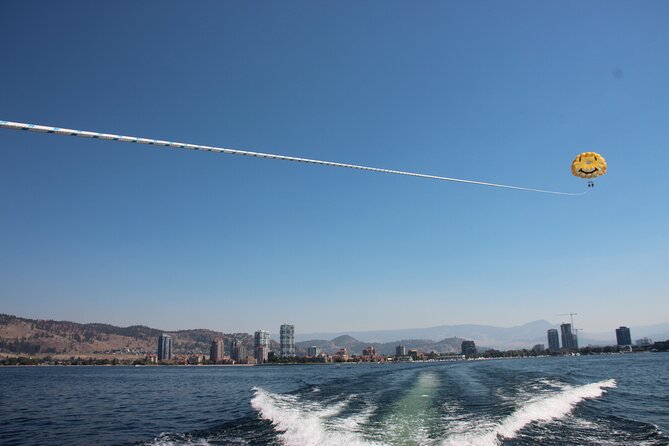 Triple Parasailing Experience in Kelowna - Aerial Views