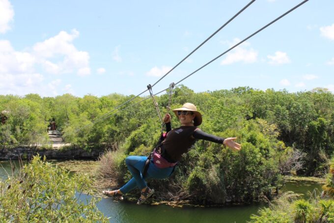 Tulum: Cenote Trail Bike Tour - Thrill of Ziplines and Canoeing