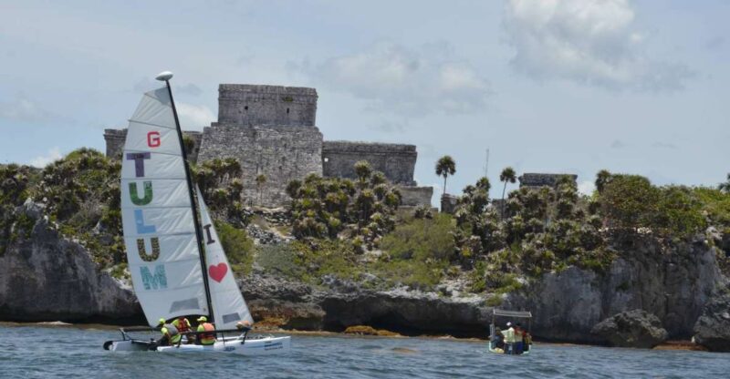 Tulum: Private Snorkel and Sailing Experience - Sailing Near Tulum Ruins