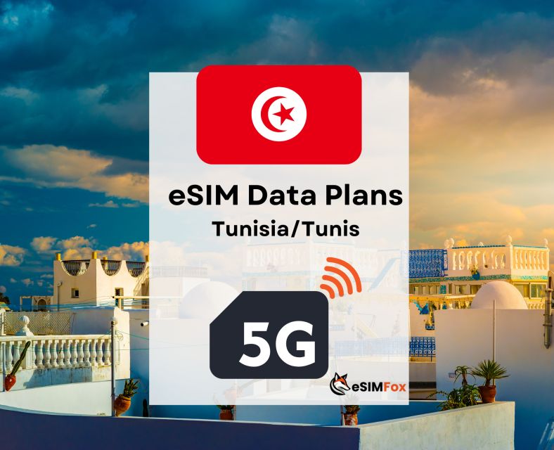Tunis: Example Internet Data Plan for Tunisia 4G/5G - Relax on Djerba Beaches With Esim