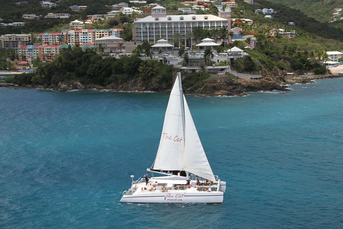 Turtle Cove Catamaran Snorkel and Sail at Little Buck Island - Friendly Crew and Pirate Tattoos