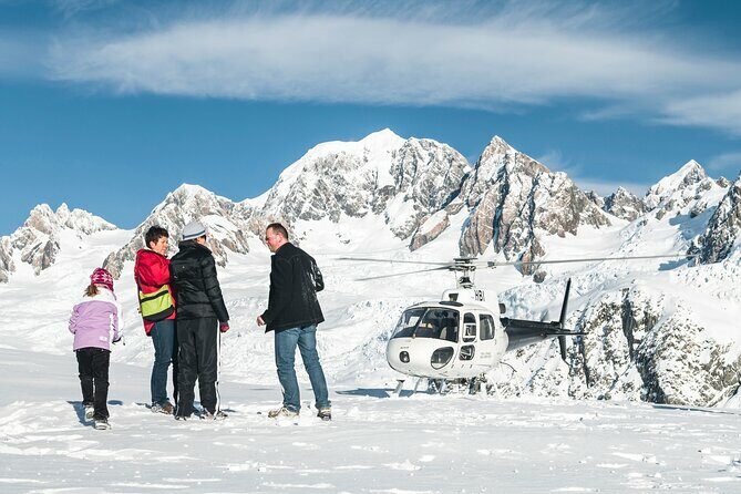 Twin Glacier Fox and Franz, Snow Landing (allow 30 mins - departing Fox Glacier) - Key Points