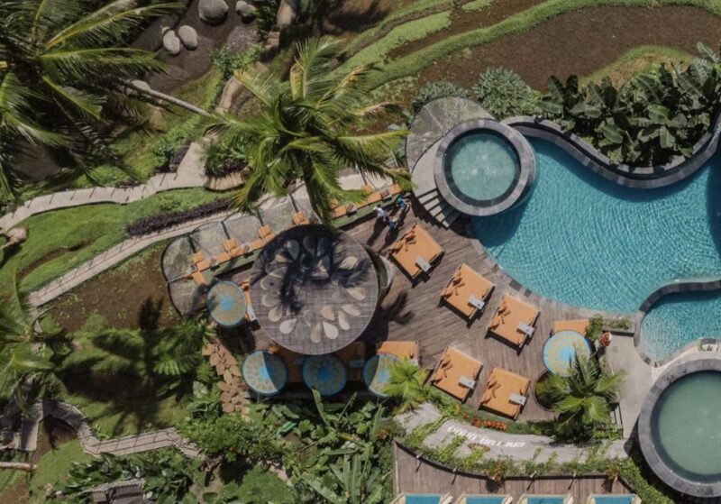 Ubud: Jungle Club, Waterfall, Market, and Tanah Lot Tour - Main Stops