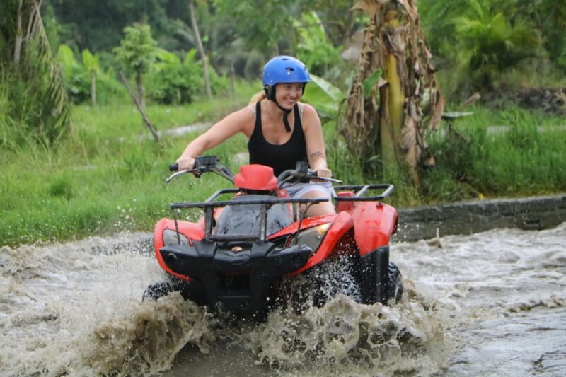Ubud: Rice Fields, Cave, Mud Track Quad Bike Tour With Lunch - Guided Exploration