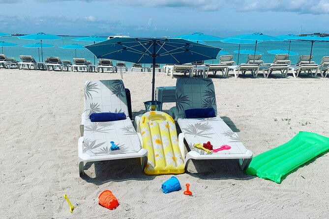 Ultimate Great Bay Beach Day Chairs, Umbrella and Beverages - Friendly and Attentive Staff