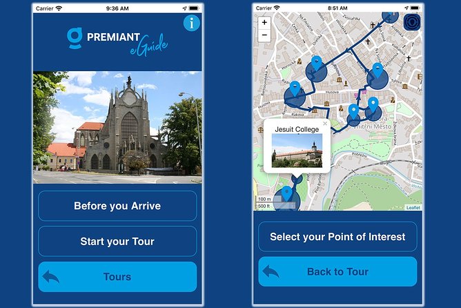 UNESCO Teplice - Premiant Eguide APP - Booking Information