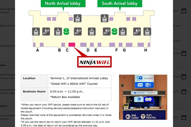 Unlimited Wifi Router - Kansai Airport Terminal 1 Pickup - Booking Process