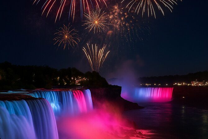 USA Side Rainbow Illumination and Fireworks Walking Tour - Key Points