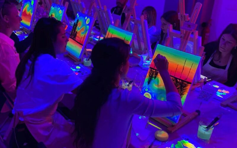 Valencia: Paint a Fluorescent Picture and Drink Wine - Booking Information