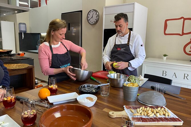 Valencian Paella Workshop and Visit to the Algiros Market - Enjoying Sangria and Wine