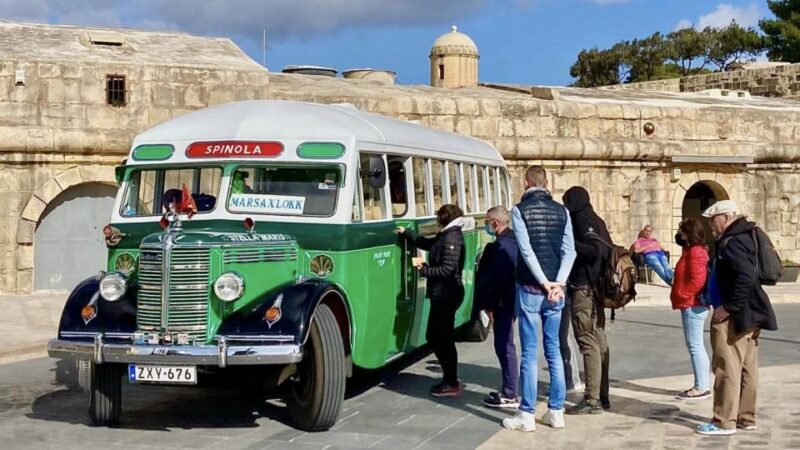 Valletta: Vintage Bus to Valletta, Sliema, Rabat & Mdina - Tour Itinerary and Schedule
