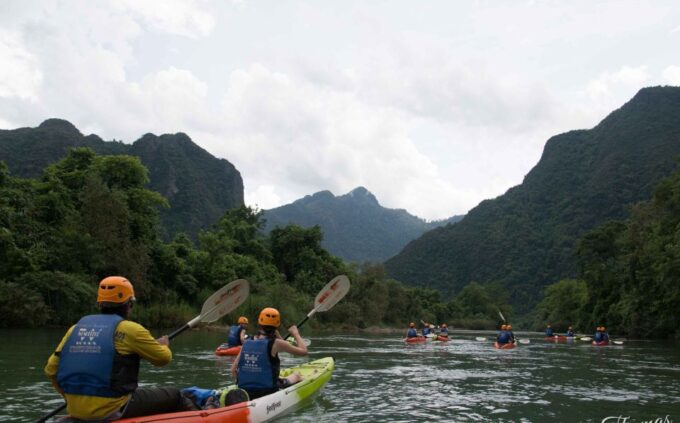 Vang Vieng: Tham Nangfar and Tham Nam Day Tour With Kayaking - Meal Included