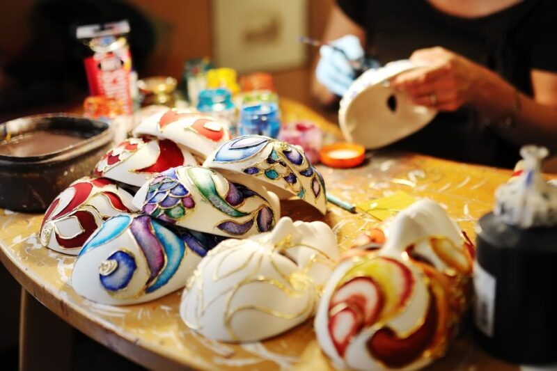 Venice: Mask Decoration Class in St. Marks Square - Key Points