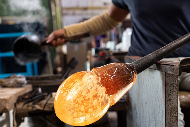 Venice Murano Island Glass Factory Tour With Glass Blowing Demonstration - Master Craftsman Shaping Molten Glass