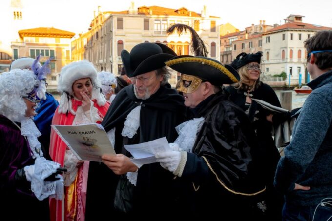 Venice: Venetian Style Carnival Pub Crawl - Local Wine and Cicchetti Tastings