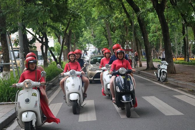Vespa City Tour + Train Street Female Ao Dai Riders 4,5 Hours - Visiting Long Bien Bridge