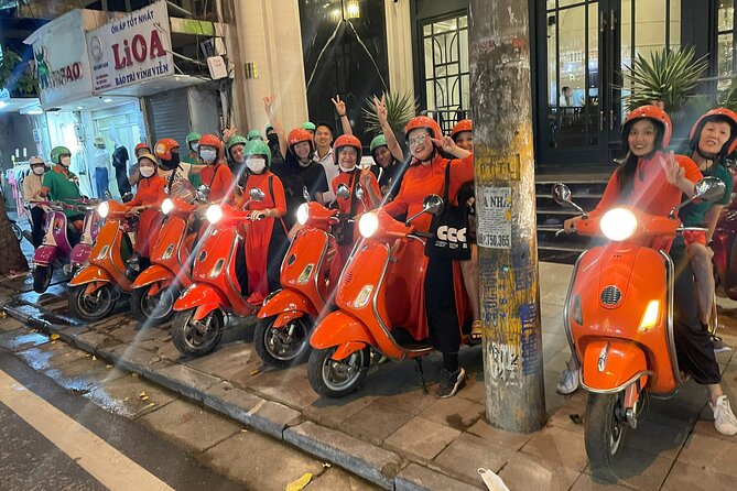 Vespa Female Ao Dai Riders Night Street Food + Train Street Tour - Explore Local Neighborhoods